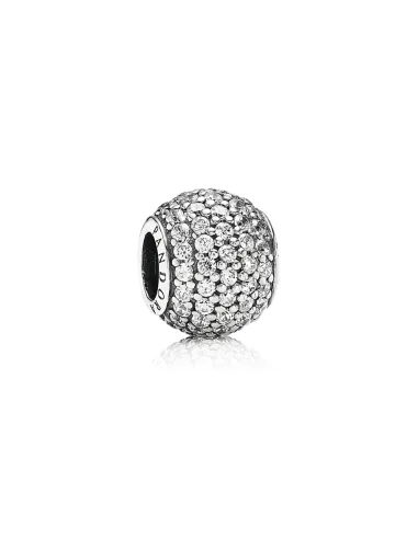 PANDORA | Abstrakt pave sølv charme med cubic zirconia