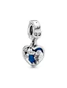 PANDORA | Disney Lady and the Tramp sterlingsølv dingler med klare cubic zirconia og glitrende blå emalje