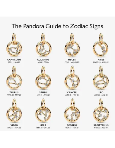 PANDORA Sagittarius Zodiac Charm med Vedhæng | Udforsk Din Eventyrlyst