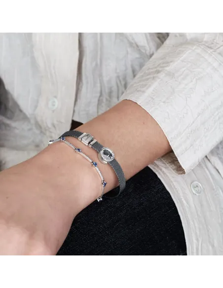 Funklende Krydsende Stjerne Charm – Sterlingsølv og 14 kt. guldbelægning med pavé Funklende Krydsende Stjerne Charm – Sterlingsølv og 14 kt. guldbelægning med pavé