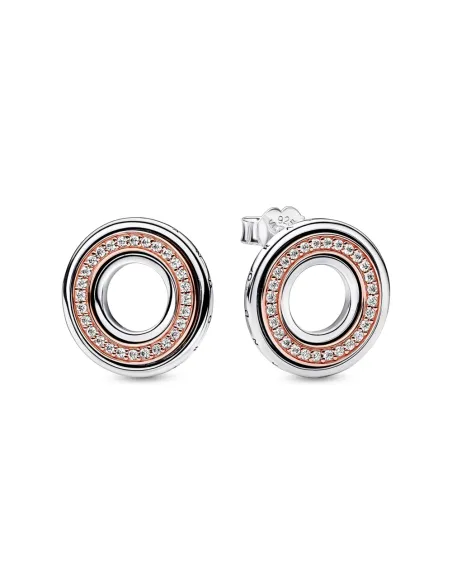 PANDORA | Pandora logo sterling sølv og 14 karat rosa forgyldte PANDORA | Pandora logo sterling sølv og 14 karat rosa forgyldte