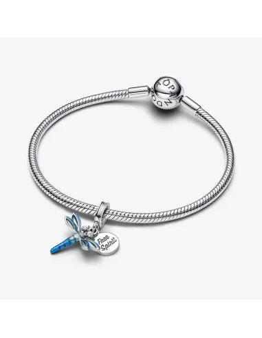 Pandora Lysende Engel Charm i sterlingsølv med funklende sten og stjernevedhæng.