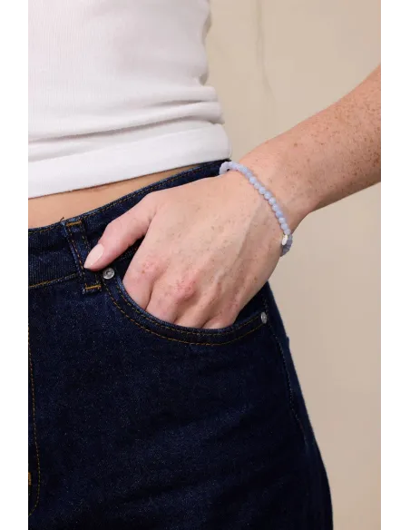 SOÏ | Aquamarin | Krystal armbånd 6 mm