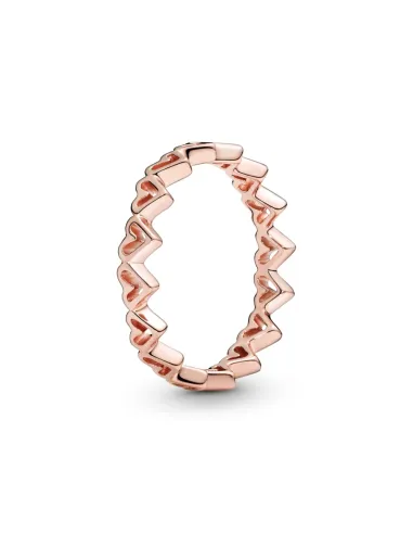 PANDORA | Hjerter 14 karat rosa forgyldt ring