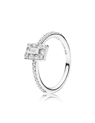 PANDORA | Isterning sølvring med klare cubic zirconia