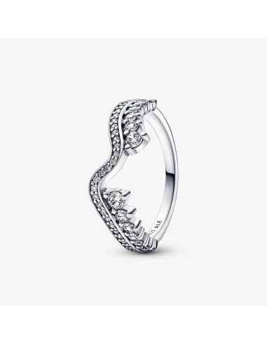 PANDORA | Sparkling Asymmetric Wave Ring