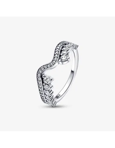 PANDORA | Sparkling Asymmetric Wave Ring