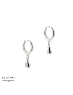 AQUA DULCE | SHINY DROP HOOP | SILVER