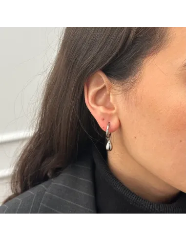 SISTIE 2ND | Drops Hoops - Creoler Stål