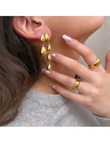 SISTIE 2ND | Drop - Øreringe Forgyldt