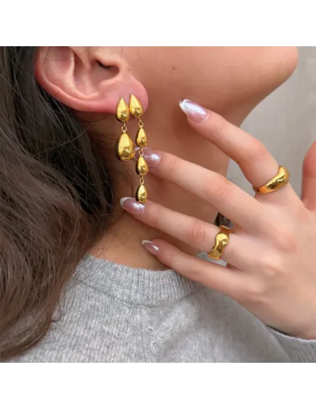 SISTIE 2ND | Drop - Øreringe Forgyldt