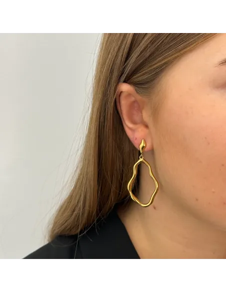 SISTIE 2ND | Wavy - Øreringe Forgyldt