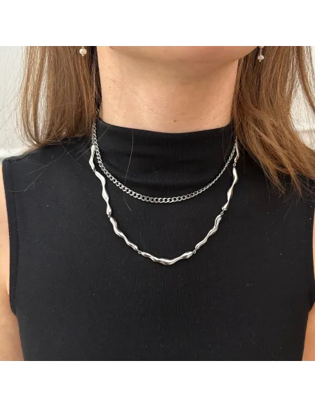SISTIE 2ND | Wavy - Halskæde Stål