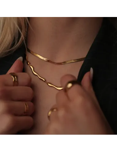 SISTIE 2ND | Snake - Halskæde Forgyldt