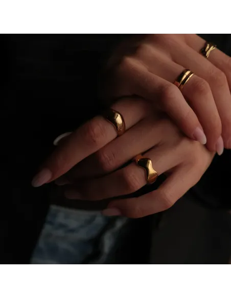 SISTIE 2ND | Wavy - Ring Forgyldt SISTIE 2ND | Wavy - Ring Forgyldt