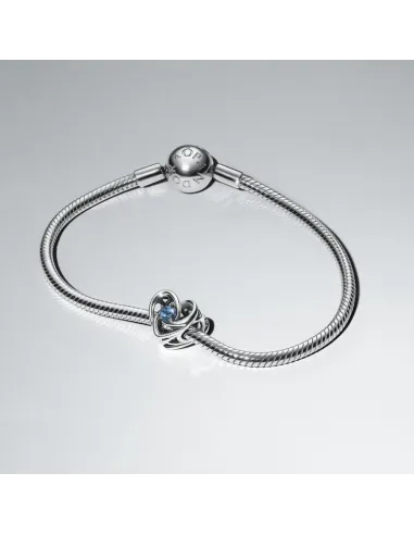 PANDORA | Sammenflettet Hjerte & Sten Charm for UNICEF