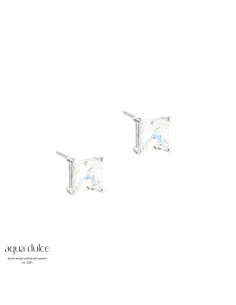 AQUA DULCE | EDGE MEDIUM EARSTUD | SILVER