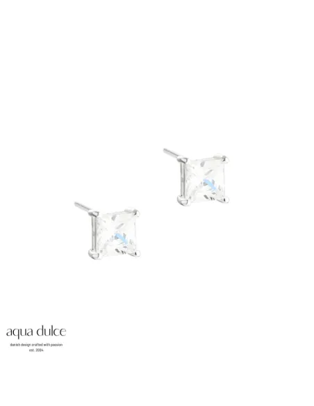 AQUA DULCE | EDGE MEDIUM EARSTUD | SILVER