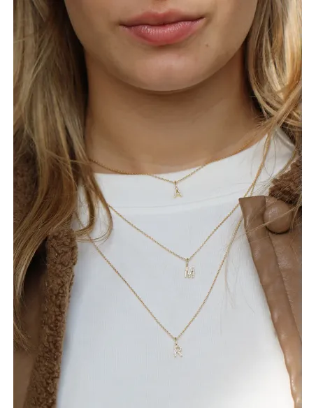 RO COPENHAGEN | My M Diamant Vedhæng 18kt Rødguld