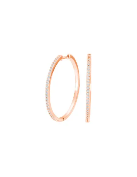 JOANLI NOR | Rosa Forgyldt sølv creoler JUNENOR 28mm