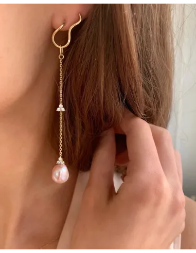 Ro Copenhagen | Fryd Wave ørestik Venstre 18kt Rødguld