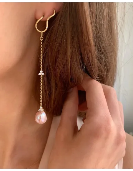 Ro Copenhagen | Fryd Wave ørestik Venstre 18kt Rødguld