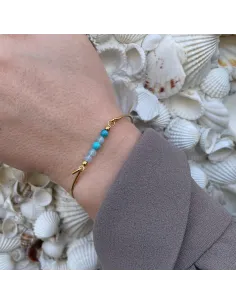 HEIRING | Turkis og akvamarin TOP TIL ARMRING FORGYLDT 2