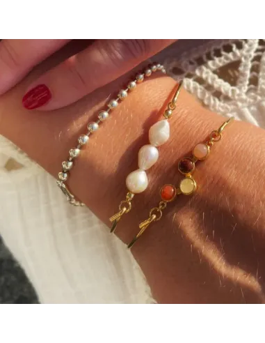 Heiring Horizon Top Red Mix – udskiftelig top med røde sten til armbånd.