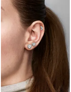 PANDORA | Runde Funklende Halo Ørestikker 2