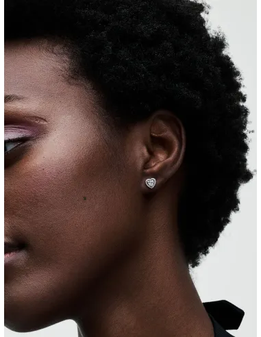 PANDORA | Runde Funklende Halo Ørestikker