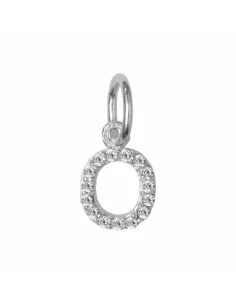 Susanne Friis Bjørner | O bogstav sølv vedhæng med zirkoner