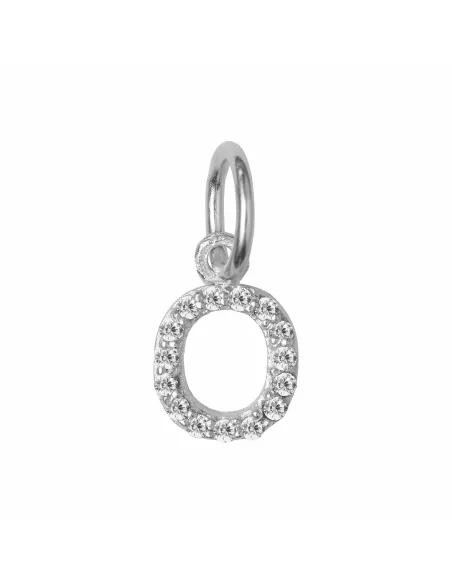 Susanne Friis Bjørner | O bogstav sølv vedhæng med zirkoner