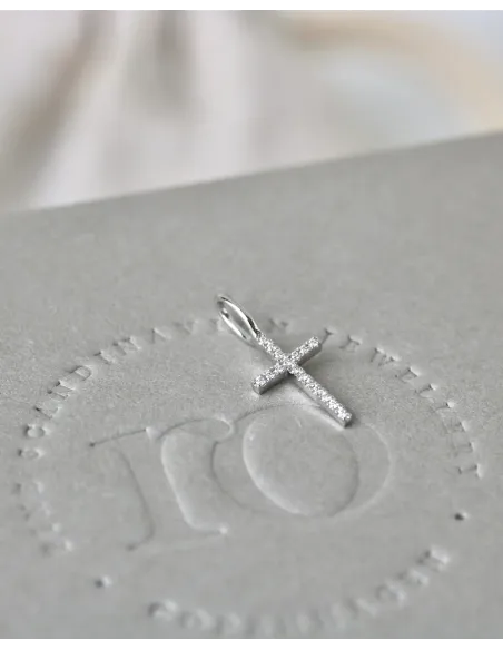 Ro Copenhagen | Rock Diamant Kors Vedhæng 18kt Hvidguld