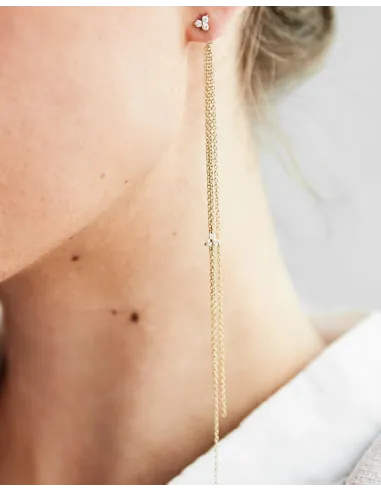 Ro Copenhagen | Fryd diamant kæde ørehænger 18kt Rødguld