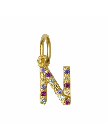 SUSANNE FRIIS BJØRNER | N bogstav vedhæng med zirkoner