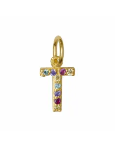 SUSANNE FRIIS BJØRNER | T bogstav vedhæng med zirkoner