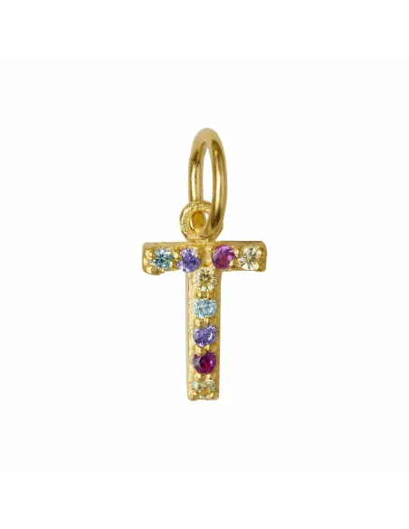 SUSANNE FRIIS BJØRNER | T bogstav vedhæng med zirkoner