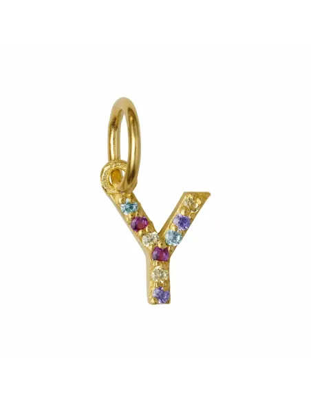 SUSANNE FRIIS BJØRNER | Y bogstav vedhæng med zirkoner