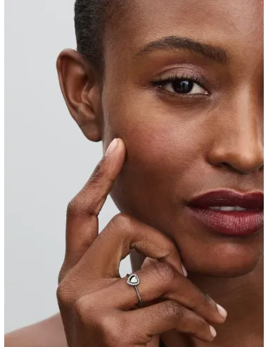PANDORA | Indgraverbar Hjerte Halo Ring