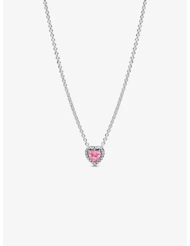 PANDORA | Fremhævet Pink Hjerte Halskæde