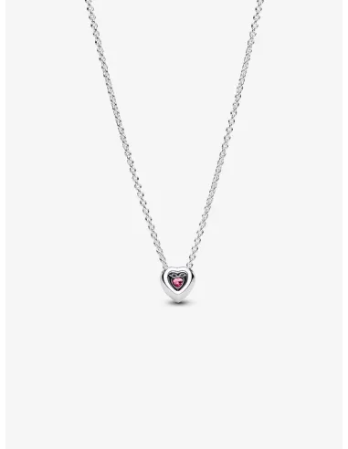PANDORA | Fremhævet Pink Hjerte Halskæde