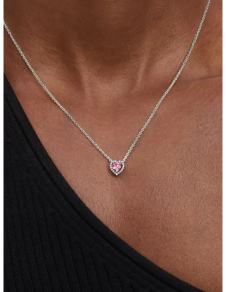 PANDORA | Fremhævet Pink Hjerte Halskæde PANDORA | Fremhævet Pink Hjerte Halskæde