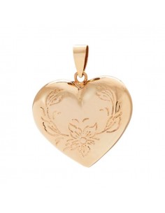 SIERSBØL - 8KT. GULDHJERTE M/GRAVERING 15MM