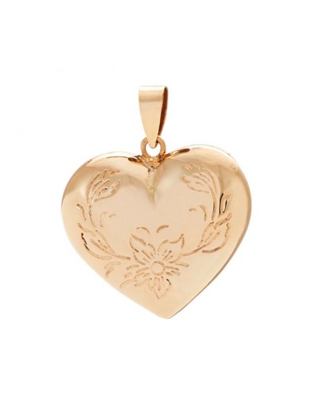 SIERSBØL - 8KT. GULDHJERTE M/GRAVERING 15MM