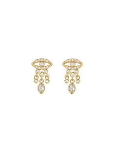 Joya Petite Studs – elegante, bølgede ørestikker fra Tides kollektionen.