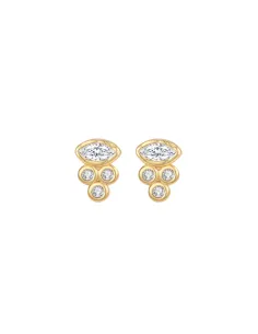 Joya Petite Studs – elegante, bølgede ørestikker fra Tides kollektionen.