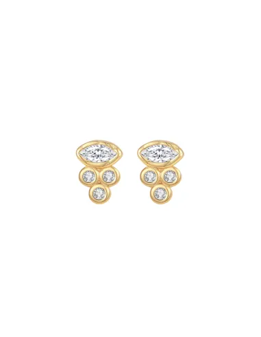 Joya Petite Studs – elegante, bølgede ørestikker fra Tides kollektionen.