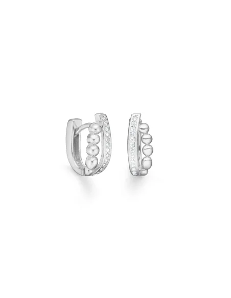 RANDERS SØLV | Creoler med Kugler/cz i sølv