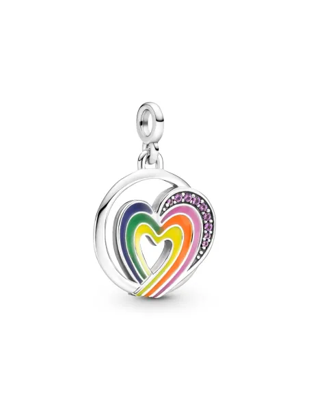 PANDORA | Pandora ME Regnbuehjertemedaljon i sterlingsølv PANDORA | Pandora ME Regnbuehjertemedaljon i sterlingsølv