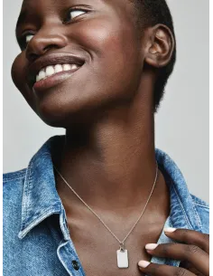 PANDORA | Indgraverbart Aflangt Tag Vedhæng Sterlingsølv 2